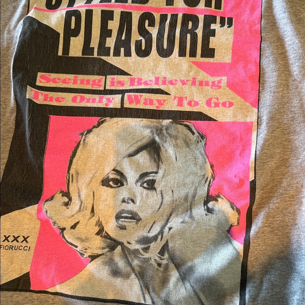 Fiorucci Gray and Pink Graphic Tee